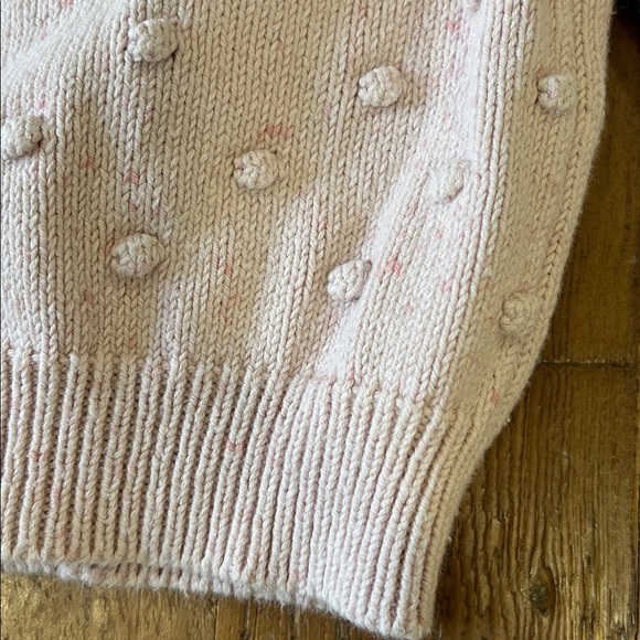 Jamie Kay pink speckled bauble knit Pom Pom cardigan sweater 12 months - Picture 6 of 6